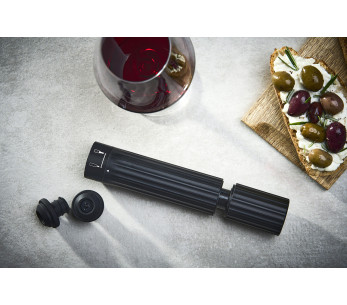 Bomba para vino y cava Peugeot Preserve Duo doble función + 3 tapones 2