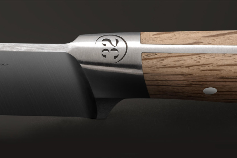 Coltello Nakiri 16 cm 32 Dumas Signature manico in rovere verde
