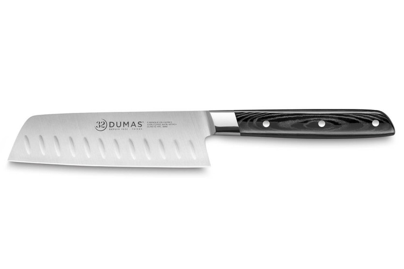 13 cm 32 Dumas Signature santoku-kniv med micarta-håndtag