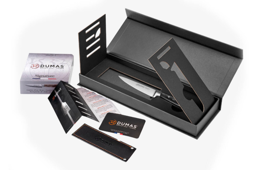 10 cm 32 Dumas Signature-skærekniv med micarta-håndtag