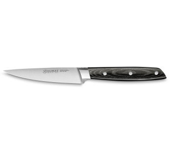 10cm 32 Dumas Signature kuorintaveitsi, jossa on micarta-kahva