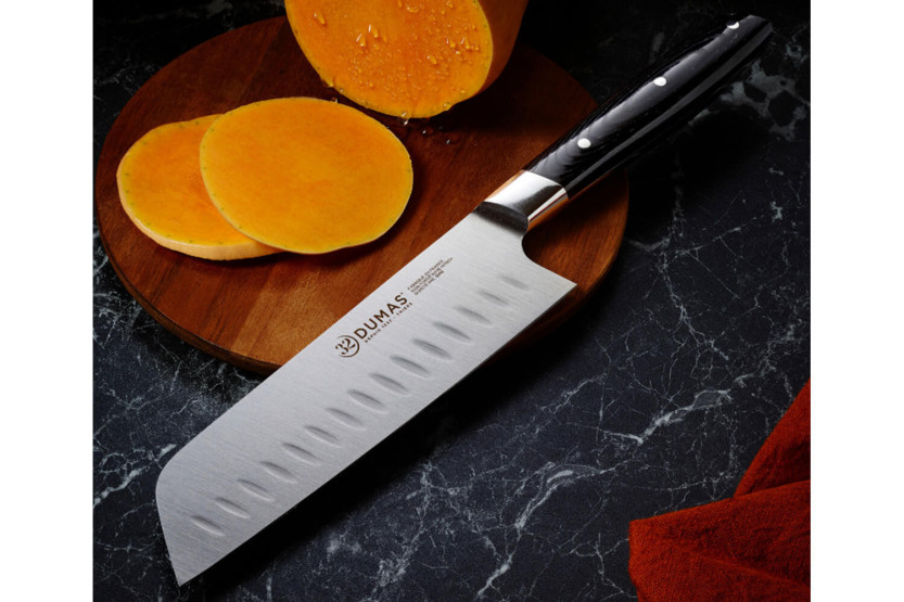 18cm 32 Dumas Signature santoku knife with micarta handle