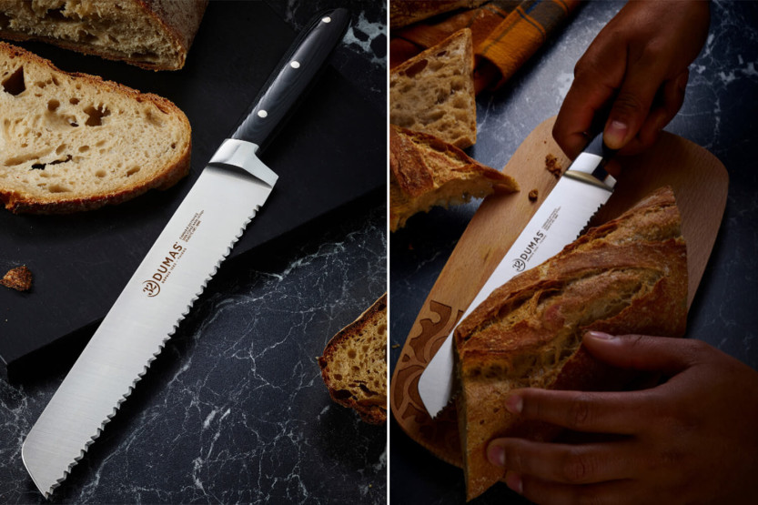 Faca para pão 20cm 32 Dumas Signature com cabo de micarta
