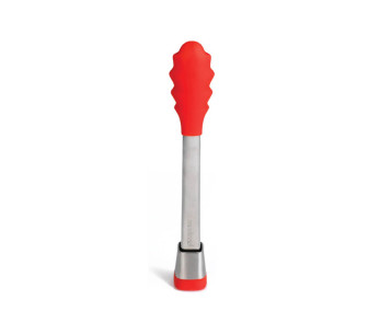Mastrad Express serveringstång 28cm rostfritt stål och röd silikon