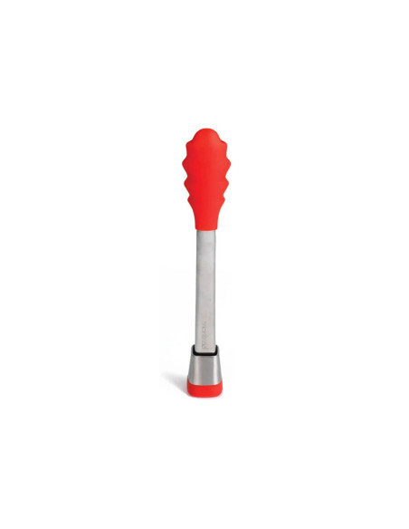 Mastrad Express serving tongs 28cm stainless steel and red silicone