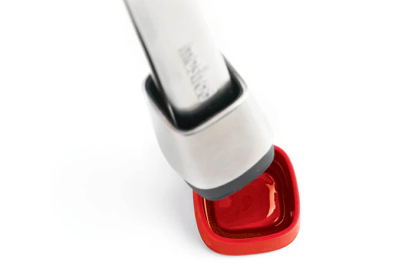Mastrad Express serveringstang 28 cm i rustfritt stål og rød silikon