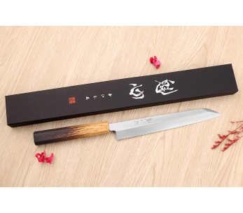 Nakamura Kaishin Saku WS2 eik yanagiba kiritsuke 21 cm japansk håndlaget kniv 2