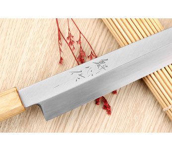 Nakamura Kaishin Saku WS2 roble 24cm cuchillo kiritsuke yanagiba, tradicional japonés 2
