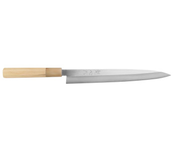 Nakamura Kaishin Saku WS2 24cm japansk handgjord yanagibakniv i magnolia
