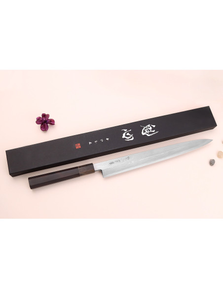 Nakamura Kaishin Suminagashi WS1 30cm Japanese handmade yanagiba knife