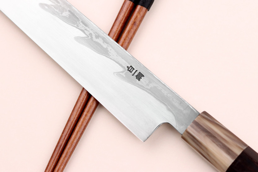 Nakamura Kaishin Suminagashi WS1 30cm Japanese handmade yanagiba knife