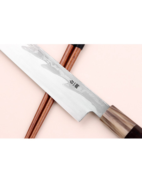 Nakamura Kaishin Suminagashi WS1 30cm cuchillo yanagiba japonés hecho a mano