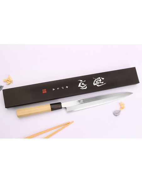 Yanagiba-Messer 24cm japanisch handgefertigt Nakamura Kaishin Ginsan Mirror
