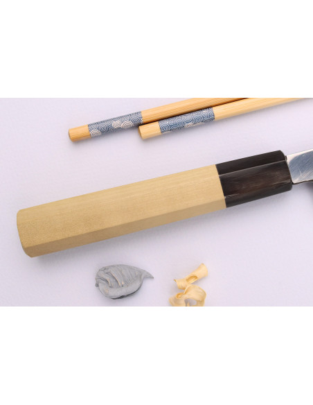 Nakamura Kaishin Ginsan Mirror 24cm japanilainen käsintehty yanagiba veitsi