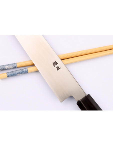 Nakamura Kaishin Ginsan Mirror 24cm Japansk handgjord yanagibakniv
