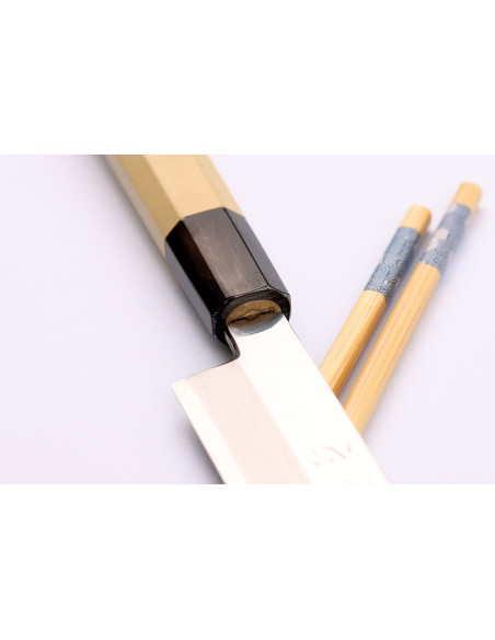 Nakamura Kaishin Ginsan Specchio 24 cm Coltello yanagiba giapponese fatto a mano