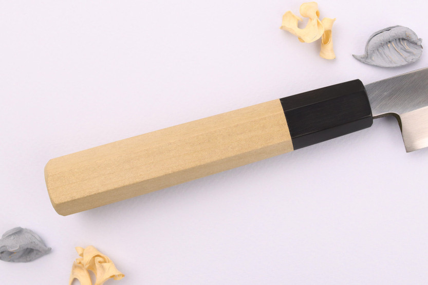 Faca japonesa yanagiba kiritsuke Nakamura Kaishin Ginsan Mirror 21cm feita à mão