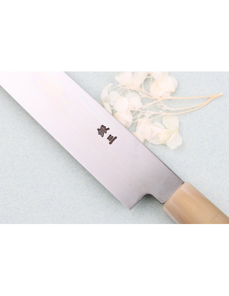 Yanagiba-Messer 27cm japanisch handgefertigt Nakamura Kaishin Ginsan Damast