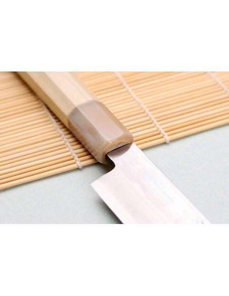 Nakamura Kaishin Ginsan Damasco 27cm cuchillo japonés hecho a mano yanagiba