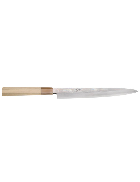 Nakamura Kaishin Ginsan Damascus 27cm coltello giapponese yanagiba fatto a mano