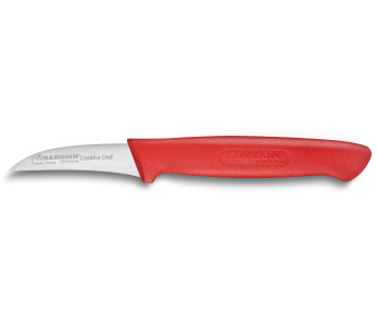 Cuchillo de pelar pico de pájaro Bargoin Creative Chef 6cm con mango sobremoldeado rojo