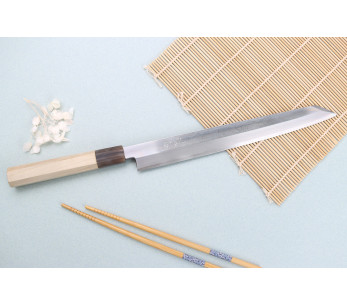 Kanagiba kiritsuke 27 cm Nakamura Kaishin Ginsan Damaskus japansk håndlaget kniv 2