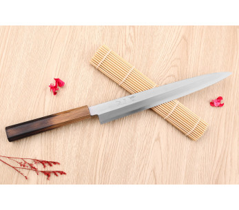Nakamura Kaishin Saku WS2 27cm Cuchillo yanagiba japonés hecho a mano en roble 2