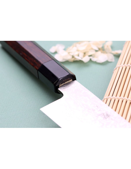 Kochmesser 21cm japanisch handgefertigt Nakamura Kaishin Ginsan Damast