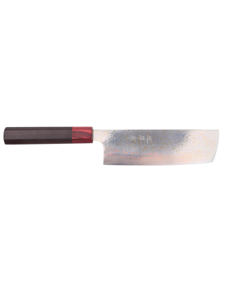 VG10 Rainbow Takeshi Saji Faca nakiri japonesa de 16,5 cm feita à mão
