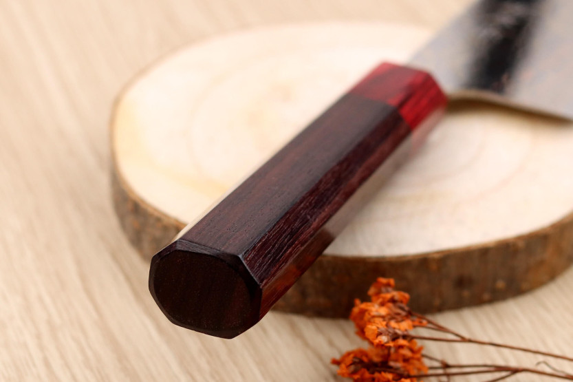 VG10 Rainbow Takeshi Saji Faca nakiri japonesa de 16,5 cm feita à mão