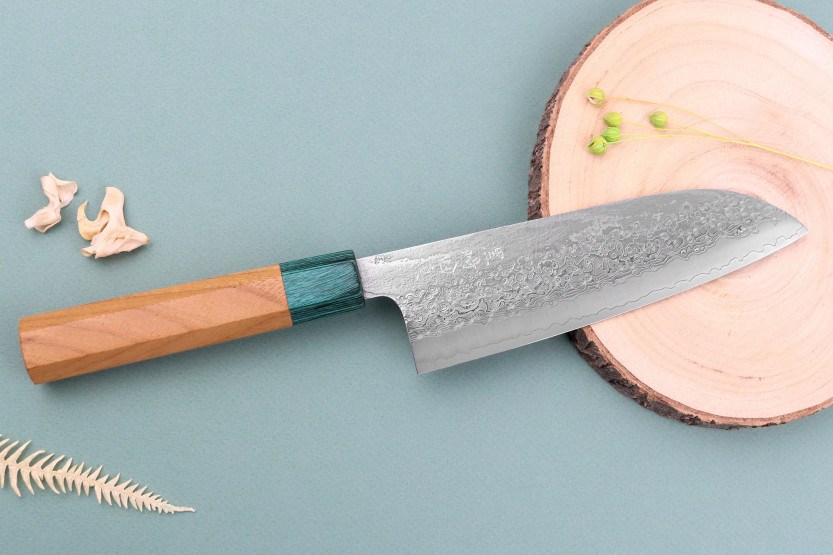 VG10 Makoto Kurosaki Kodama 16,5 cm japansk håndlaget santoku-kniv