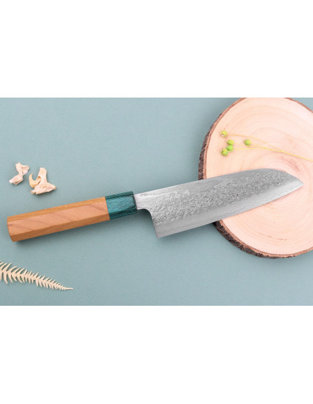 VG10 Makoto Kurosaki Kodama 16,5 cm japansk håndlaget santoku-kniv