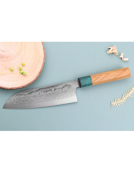 VG10 Makoto Kurosaki Kodama 16,5 cm japansk håndlaget santoku-kniv