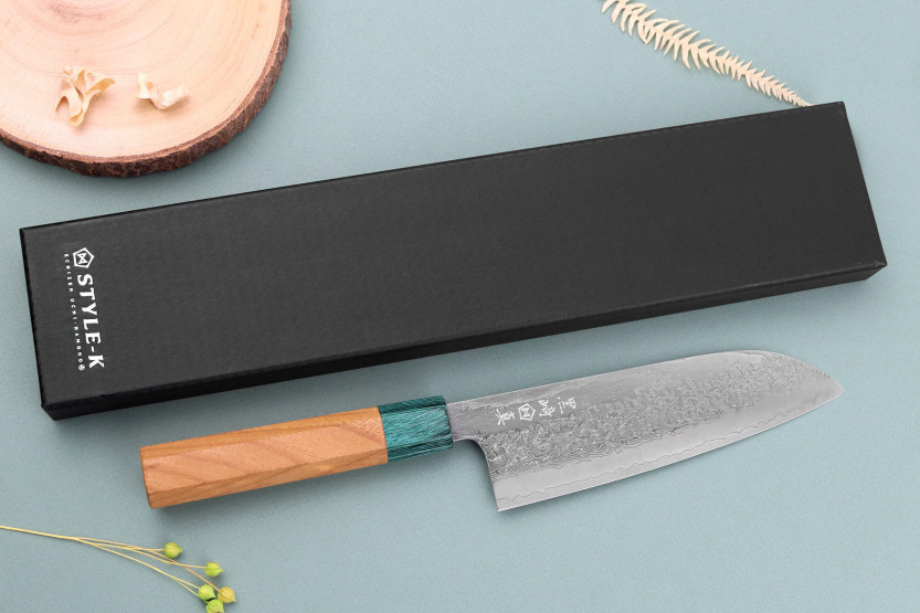 VG10 Makoto Kurosaki Kodama 16,5 cm japansk håndlaget santoku-kniv