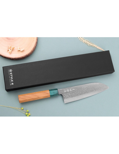 VG10 Makoto Kurosaki Kodama 16,5 cm japansk håndlaget santoku-kniv