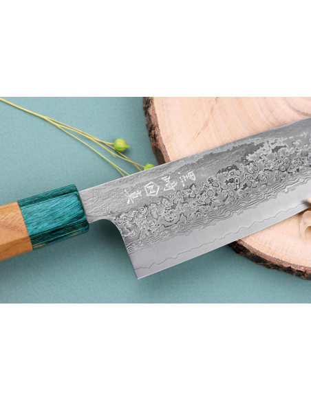 VG10 Makoto Kurosaki Kodama 16,5 cm japansk håndlaget santoku-kniv