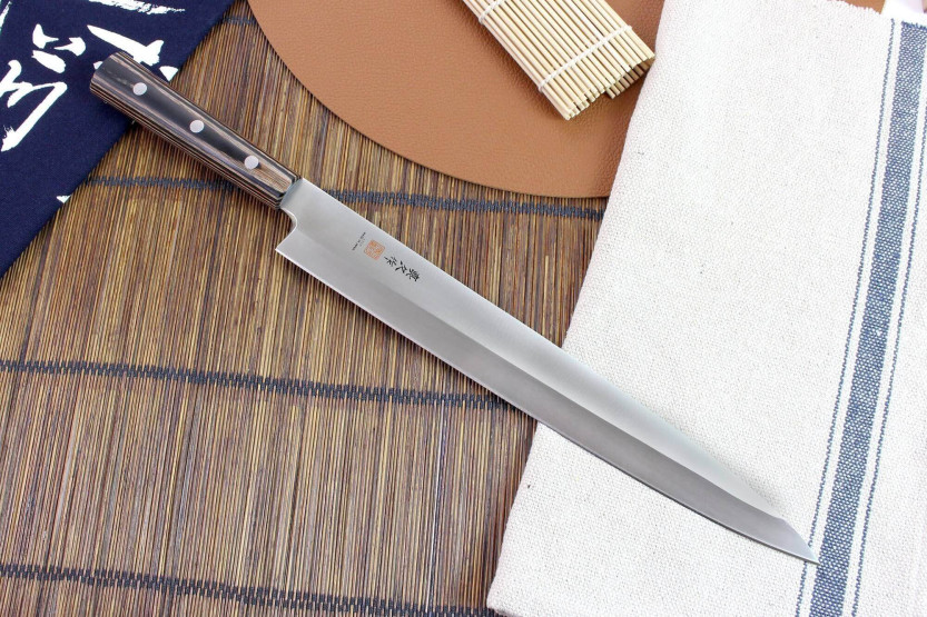 Faca japonesa MAC yanagiba de 30 cm com cabo pakka