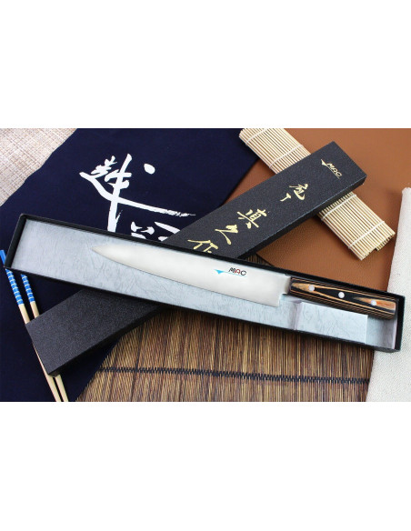 Coltello da sashimi MAC con manico in legno