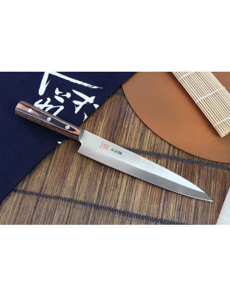 Coltello da sashimi MAC con manico in legno