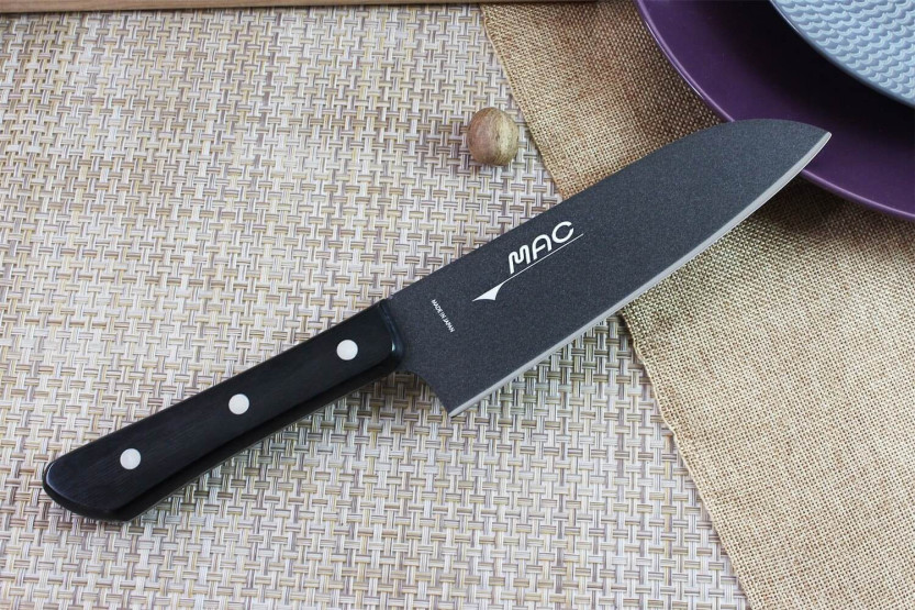MAC Zwart 17cm Japans santoku mes