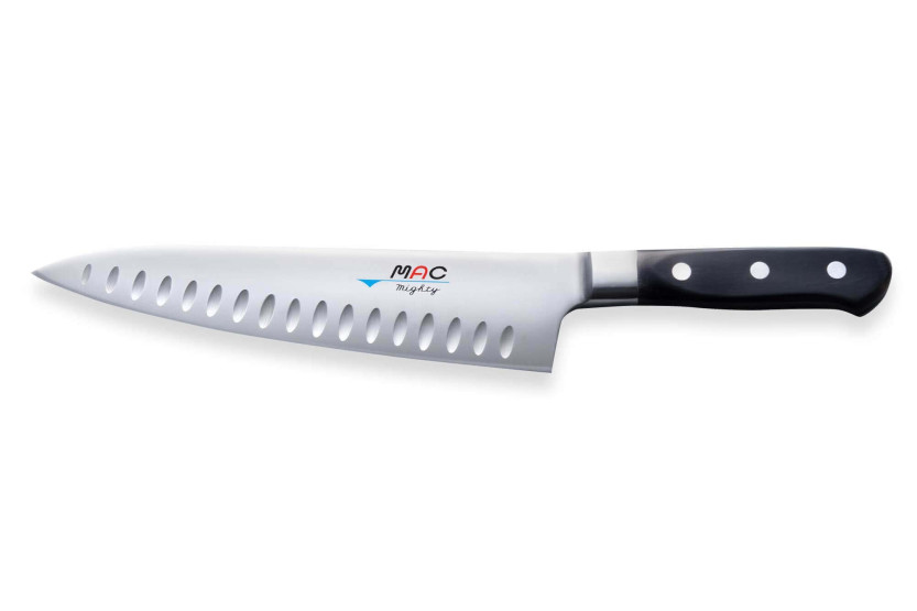 MAC Professionnal Coltello da cuoco giapponese da 20 cm con design a nido d'ape