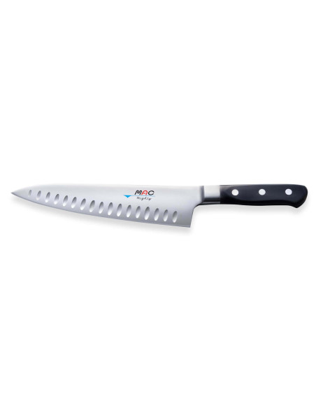MAC Professionnal Coltello da cuoco giapponese da 20 cm con design a nido d'ape