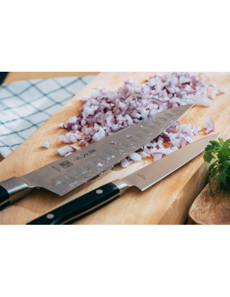 MAC Coltello da cuoco giapponese professionale, a nido d'ape, 20 cm