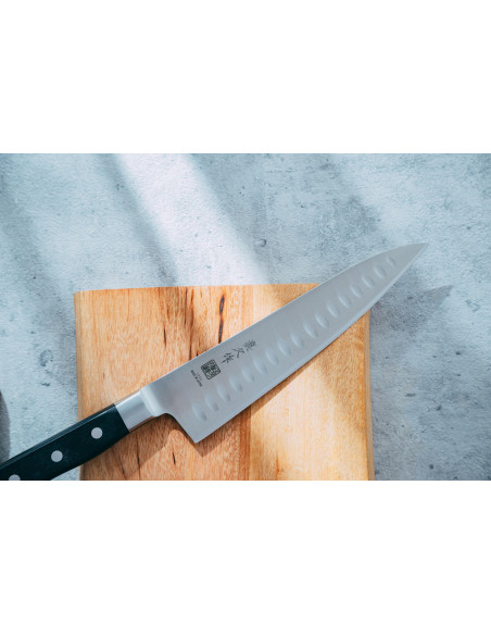 MAC Coltello da cuoco giapponese professionale, a nido d'ape, 20 cm