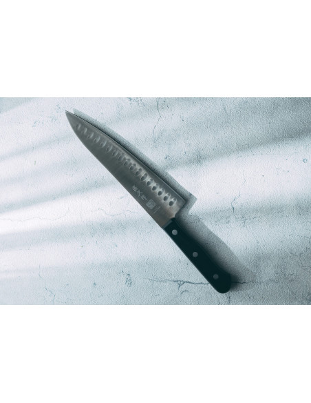 MAC Coltello da cuoco giapponese professionale, a nido d'ape, 20 cm