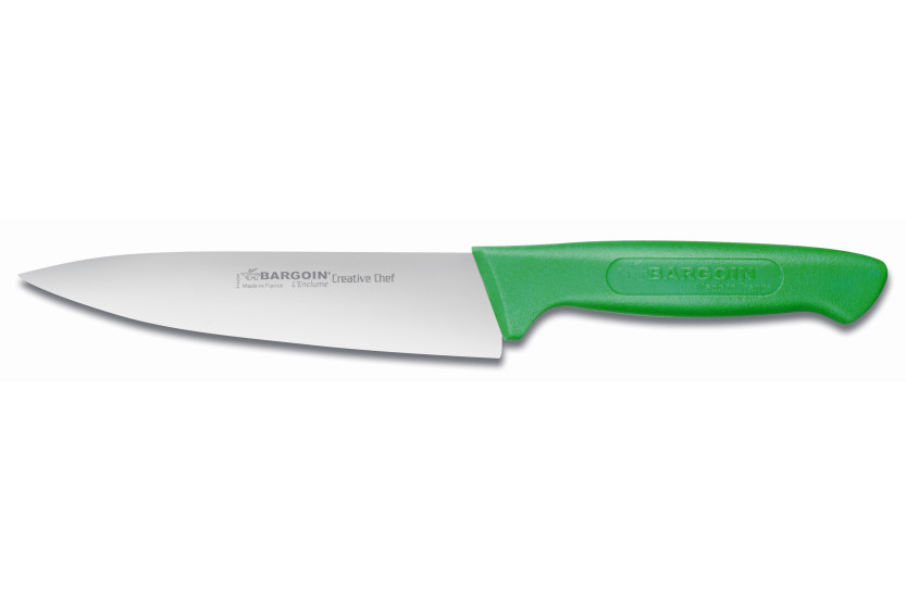 Cuchillo de cocinero Bargoin Creative Chef 15cm mango sobremoldeado verde