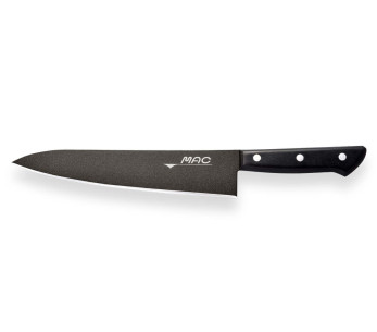 Faca de chef japonesa MAC preta de 21,5 cm