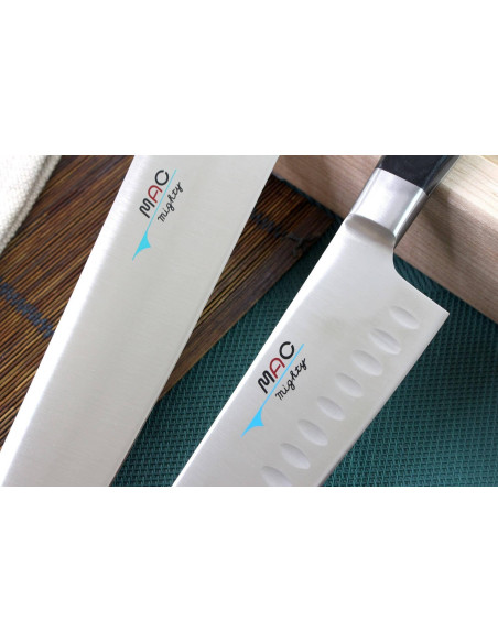 Set of 3 MAC Professional office japanese knives + chef alveolé 20cm + chef 24cm