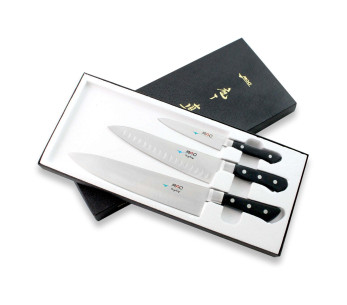 3 MAC Professional toimistoveitsien sarja + Chef 20cm + Chef 24cm