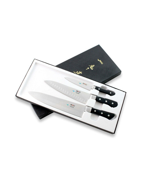3 MAC Professional toimistoveitsien sarja + Chef 20cm + Chef 24cm